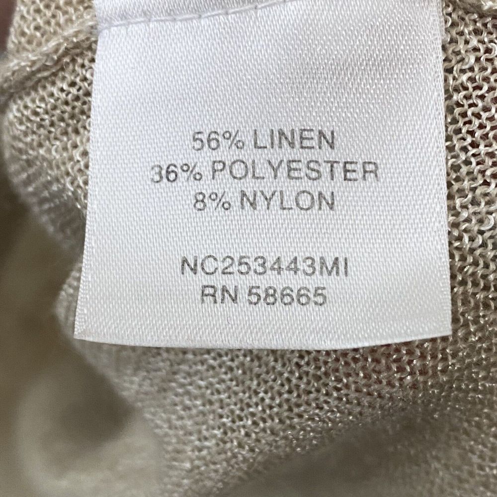 Nordstrom Tunic Top Womens Large Linen Blend Gray - Picture 7 of 7